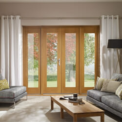 XL Joinery La Porte Pre-Finished Oak French Door Set With Brass Hardware