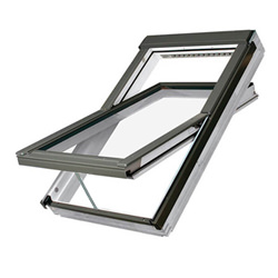Fakro Z-Wave Electric Center Pivot FTW White Acrylic Roof Window