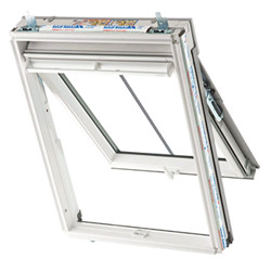 Keylite Manual Conservation Top Hung WFE White Painted Pine Roof Window
