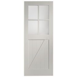 XL Joinery Cottage Painted Glacier White 1P 4L Internal Glazed Door