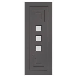 XL Joinery Altino Painted Cinder 1P 3L Internal Glazed Door