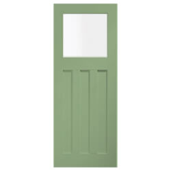 XL Joinery DX Painted Fern 3P 1L Internal Glazed Door