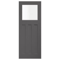 XL Joinery DX Painted Cinder 3P 1L Internal Glazed Door