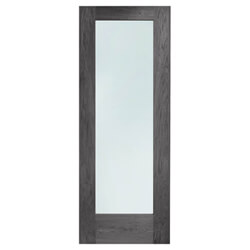 XL Joinery Pattern 10 Americano Oak 1L Internal Clear Glazed Door