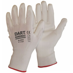 Dart Handmax Alaska White PU Gloves Pack Of 12 Pairs