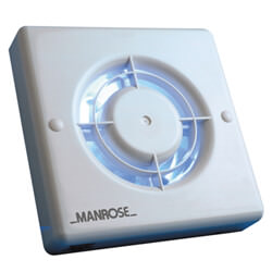 Manrose 100mm Axial Extractor Fan With Timer - White