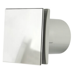 Manrose Deco Wall Or Ceiling Extractor Fan With Timer 100mm Chrome
