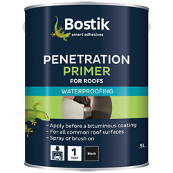 Bostik Penetration Bitumen Primer For Roofs Water Proofing - Black 5 Litre