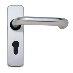 Dale Euro Profile Lever Handle Round Bar on Backplate