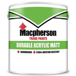Macphersons Durable Acrylic Matt Paint