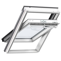 Velux Manual Centre Pivot GGL White Painted Pine Roof Window