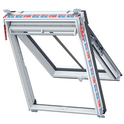 Keylite Manual Conservation Top Hung PFE Polar White PVC Roof Window