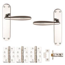 Dale Phoenix Latch Door Pack - Polished Chrome And Satin Chrome Plated