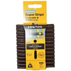 Tile Rite Plasplugs Heavy Duty Brown Supergrip Fixing Clip Pack