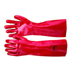 Ox Tools Red PVC Gauntlets 10-XL