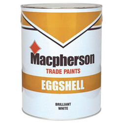 Macphersons Acrylic Eggshell Paint - Brilliant White - 5 Litre