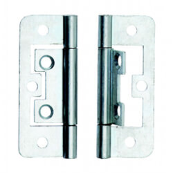 Dale 63mm Bright Zinc Plated Flush Hinges  - Pack Of 2