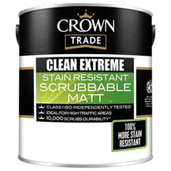 Crown Clean Extreme Stain Resistant Scrubbable Matt Paint