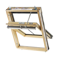 Keylite Solar Conservation Center Pivot TCP Clear Lacquered Pine Roof Window