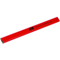 Ox Tools Trade Medium Red Carpenters Pencil - Pack Of 10