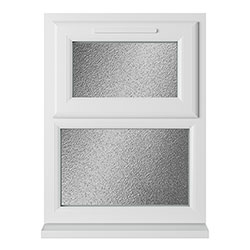 Crystal 2 Obscure Glass Triple Glazed uPVC Window - White