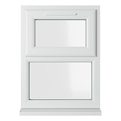 Crystal 2 Clear Glass Triple Glazed uPVC Window - White