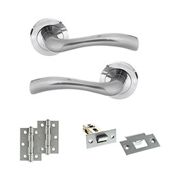 Atlantic Status Texas Door Handle Pack - Satin Chrome