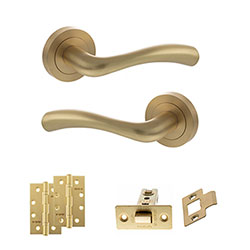 Atlantic Status Texas Door Handle Pack - Satin Brass