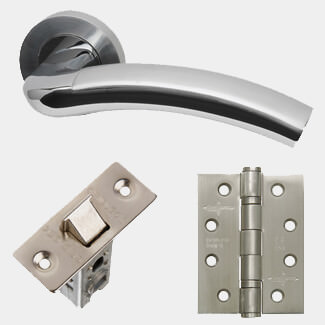 LPD Jupiter Silver Standard Door Handle Pack - 150 W x 51mm H