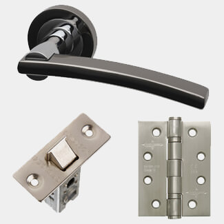 LPD Sirus Silver Standard Door Handle Pack - 145 W x 51mm H