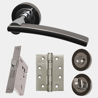 LPD Sirus Silver Privacy Door Handle Pack - 145 W x 51mm H