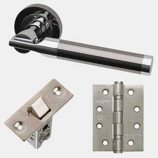 LPD Vega Silver Standard Door Handle Pack - 150 W x 51mm H