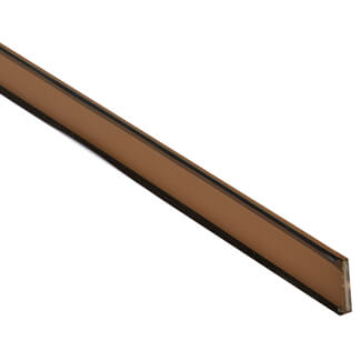 LPD Lorient Brown Fire Rated Bladed Dual Intumescent Seal for Doors 20 x 2100mm L