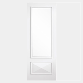 LPD Knightsbridge Internal Door with 1 Panel and 1 Clear Glazed Light - White Primed