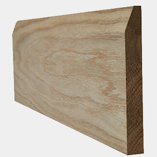 LPD Unfinished Oak Chamfered Skirting - 95 W x 3000 H x 18mm T