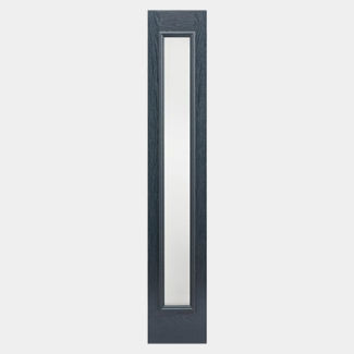LPD External Sidelight Door with 1 Frosted Glazed Light - Prefinished Grey