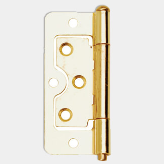 Dale 76mm Electro Brass Flush Hinge Pack of 2