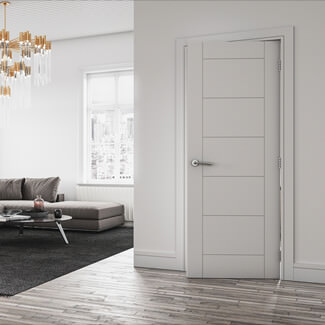Deanta Seville Internal Fire Door with 7 Panel - White Primed