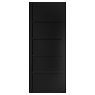 Deanta Shoreditch Internal Door with 5 Panel - Prefinished Black