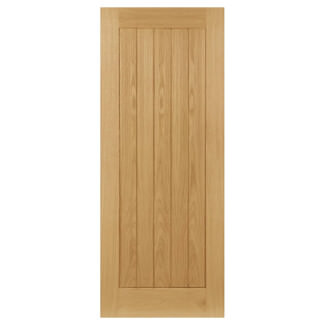 Deanta Ely Internal Fire Door with 1 Panel - Unfinished Oak