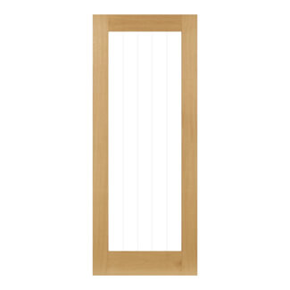 Deanta Ely Internal Door with 1 Clear Glazed Light - Unfinished Oak