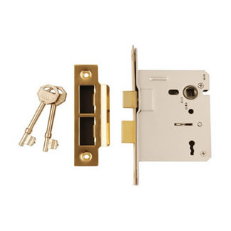 Dale Electro Brass 3 Lever Mortice Sash Lock