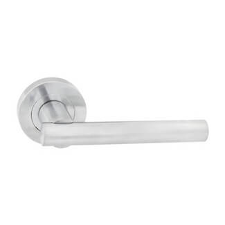Dale Hardware Sultan Satin Chrome Lever Round Rose Door Handle