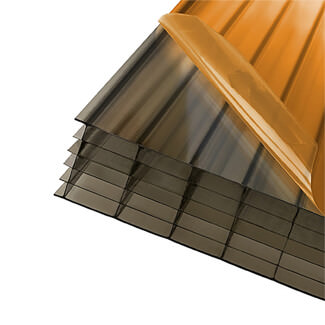 Axiome 35mm Multiwall Polycarbonate Sheet Bronze - 1400mm Width