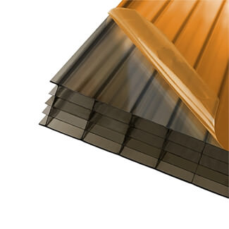 Axiome 25mm Multiwall Polycarbonate Sheet Bronze - 1050mm Width
