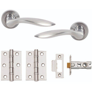 Dale Open Boxed Internal Door Handle Pack Polished Chrome And Satin Chrome