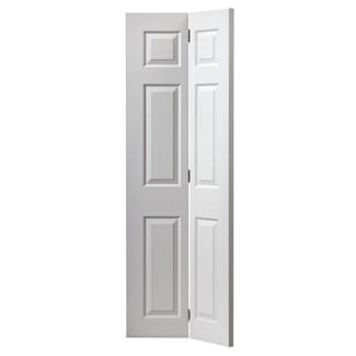JB Kind Colonist Internal Bi-fold Door with 6 Panel - White Primed Grained Texture