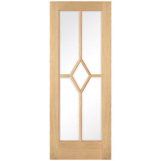 LPD Reims Internal Door with 5 Clear Glazed Light - Prefinished Oak