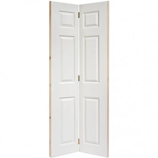 LPD Textured Moulded Internal Bi-fold Door with 6 Panel - Unfinished White