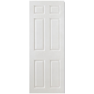 LPD Unfinished Square Top Smooth Moulded Internal Fire Door with 6 Panel - Unfinished White
